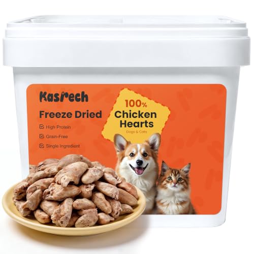 Image of Freeze Dried Chicken Hearts for Cats & Dogs, 17.64 oz (1.1LB)