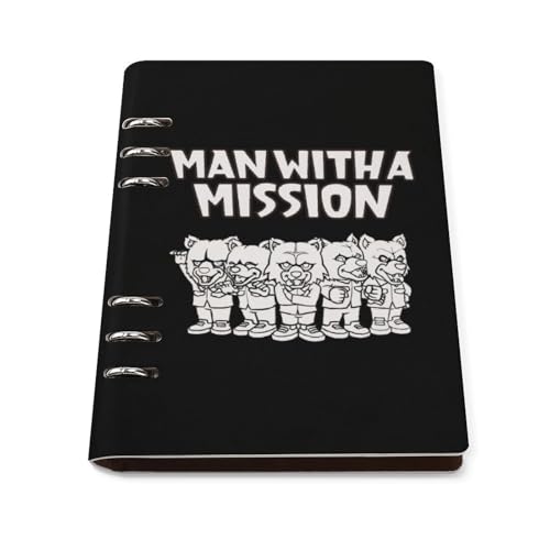 ルーズリーフノート マンウィズアミッション バインダーノート リングノート A5ルーズリーフ スケジュール帳 メモ帳 日記帳 PUレザー 差し替え可 おしゃれ 学校 ビジネス用 事務用品 プレゼント