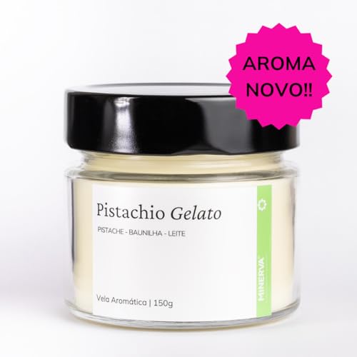 MINERVA - Vela Aromatica Artesanal Perfumada - 150g (Pistachio Gelato)