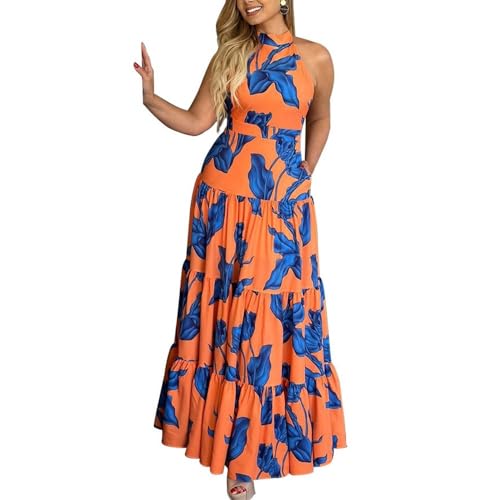 Robe col licou sexy avec taille haute et grand volume fluide pour l'été