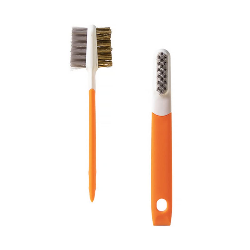 Hemoton Metal Cleaner 2pcs Kitchen Cleaning Scrub Brush Gas Stove Brush Cleaner Wire Cooktop Scraper Scrubber Brush for Range Hood Grease Grime Rust Cleaner Brush Orange Cleaning Scrubber