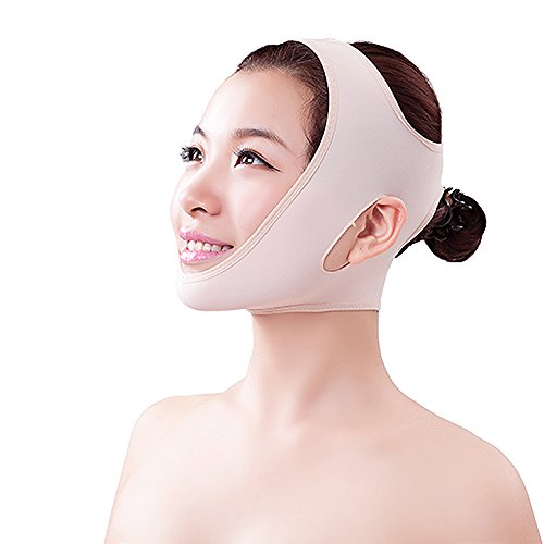 Cola Bear Facial Care Face Slimming Chin Cheek Mask Lift V Face Line Belt Strap Face Slim Mask for Women(M)