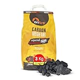 FLOWER Carbon Barbacoa Vegetal 100% Natural 3 KG | Carbón Barbacoas, Parrilas y Chimeneas Sin Humo, Sin Aditivos Químicos Ni Minerales | Alto Poder Calorífico y Duradero | Encendido Rápido y Fácil