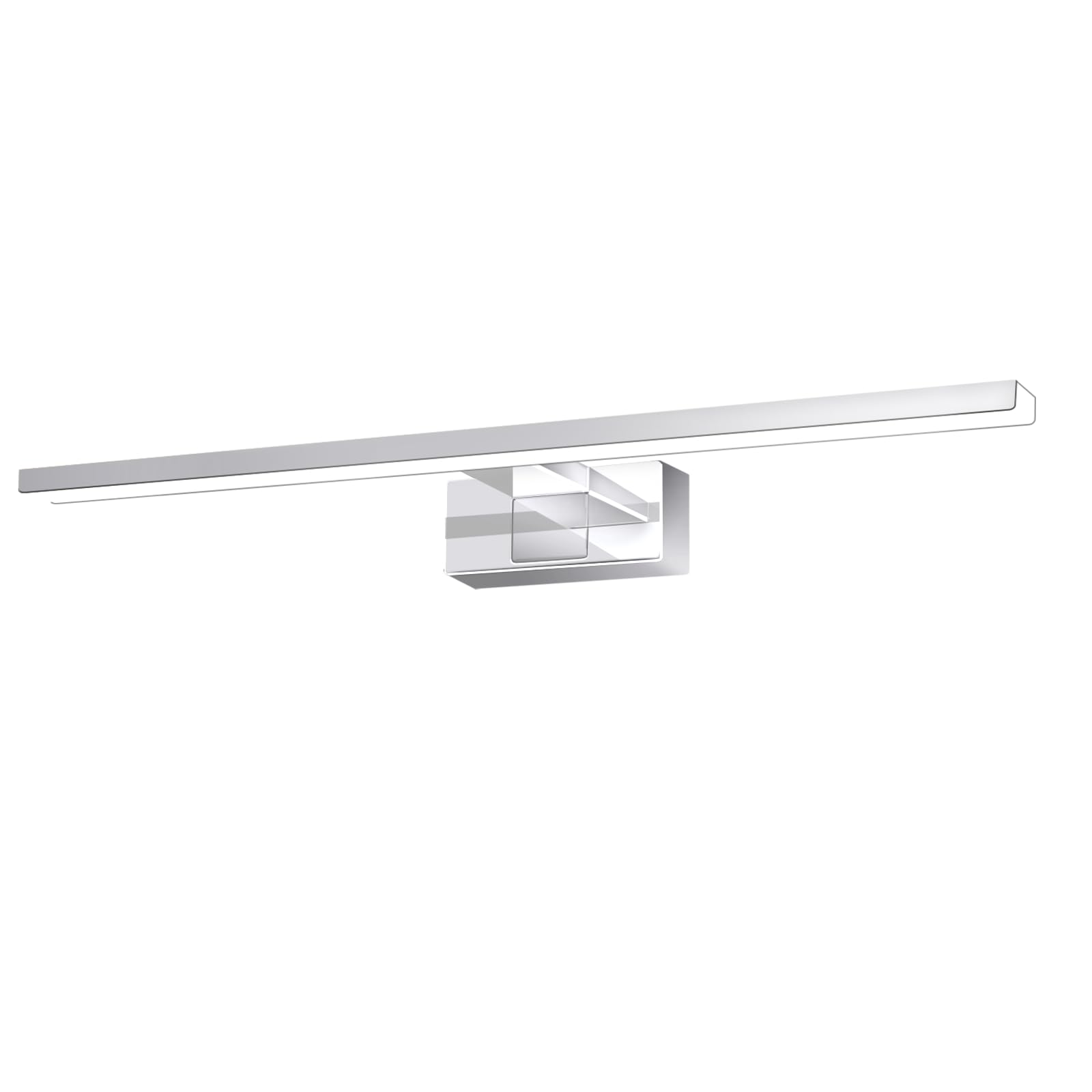 Homefire LED specchio luce bagno lampada specchio 12W bagno luce parete | 60CM impermeabile IP44 cromo moderno neutrobianco 4000K lampada da parete per seminterrato cucina