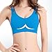 Womens Lightweight No Underwire Bra Full Coverage Stretch Comfort Bralettes Push Up Breathable Workout Yoga Sports Bra Blue