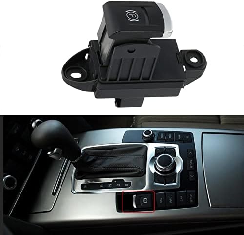 Electric Hand Brake Switch Button 10 Pins Car Parking Brake Handbrake Stop Button Switch Replacement for A6 C6 L2.4 2006 2007 2008 4F1927225C Handbrake Control Switch