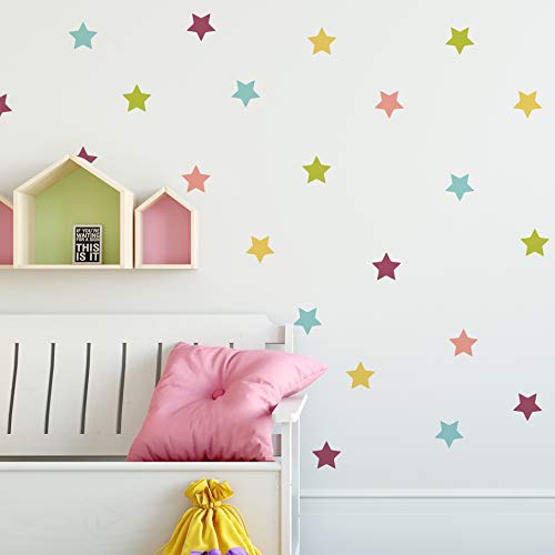 Adesivo de Parede Infantil Estrelas Coloridas