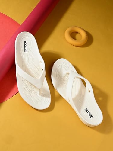 Image of DOCTOR HEALTH SUPER SOFT Women Ultra Soft Cushion Footbed Slipper | Comfortable Light Weight Waterproof Slippers |Adult Flip Flops Mild Acupressure | All Day Wear