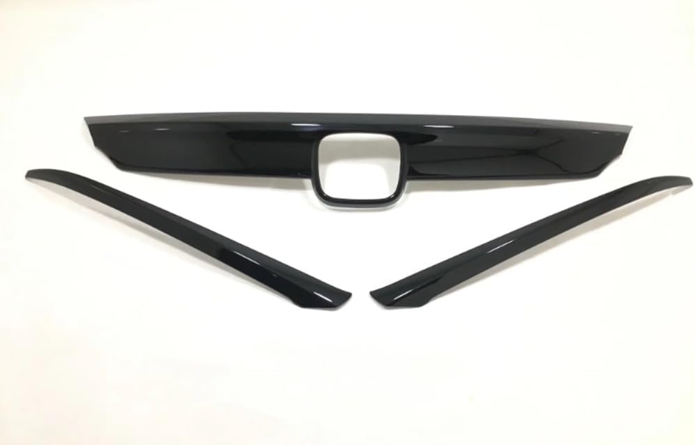 ABS Front Lip Bumper Upper Grill Molding Trim Cover and Eyelid Cover Front Bumper Hood Grille Cover Eyelid Molding Trim Grill Covers for Compatible With 2018-2022 Honda Accord （3 Pcs）