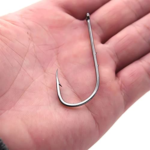 HNHYNSY Angelhaken Langer Schafthaken zum Angeln 50 Teile/Beutel 1# -6/0# Hoher Kohlenstoffstahl Scharfer Stachel-Offset… – Bild 7