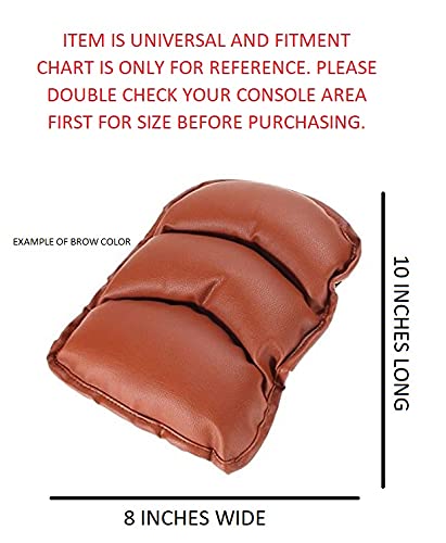 TRUE LINE Automotive Universal Car Center Console Armrest Cushion Comfort Pillow Pad 10 inches by 8 Inches (Black)