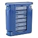 Produktbild WELLGRO Tablettenbox für 7 Tage, Pillendose je 4 Fächer pro Tag, Medikamentenbox Kunststoff BPA-frei, Farbe wählbar, Farbe:Dunkelblau