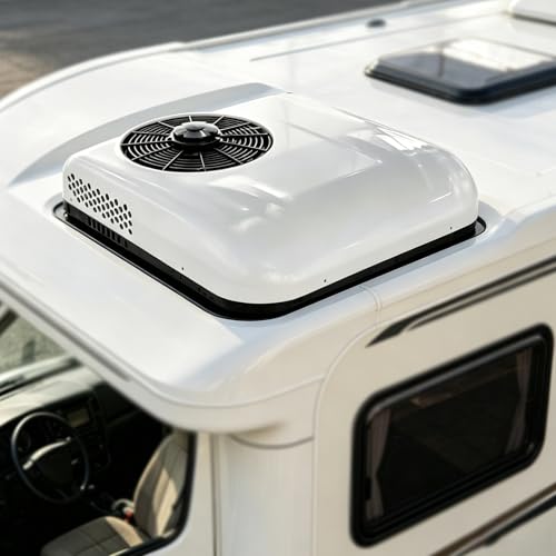 ZyKnaurral Extrem Leise Und Schnell Kühlende Dachklimaanlage, 12v/ 24v Dc Parken klimaanlage, Universell Geeignet Für Wohnmobile, Wohnwagen, Camping, Lkws Und Transporter 12V