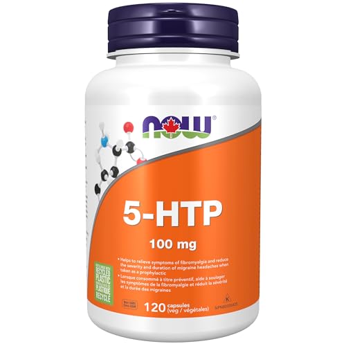 NOW Supplements, 5-HTP (5-hydroxytryptophan) 100 mg, Neurotransmitter Support, 120 Veg Capsules