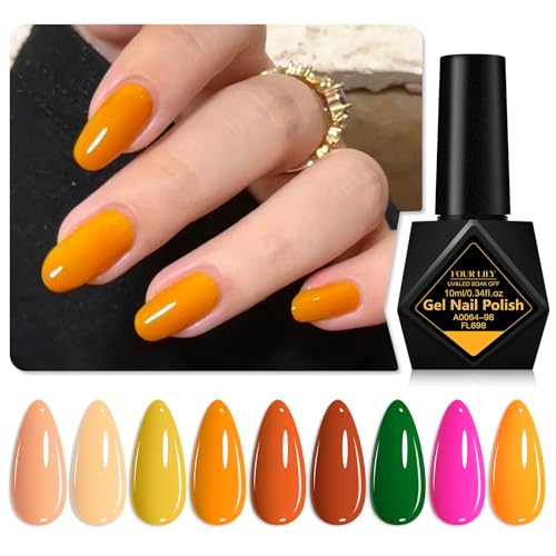 Set 12 esmaltes gel tonos marrón, naranja y neutros miniatura 3