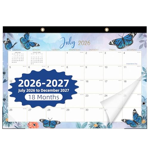 Image of Tcamp Desk Calendar 2026-2027, Large Desktop /Wall Monthly Calendar