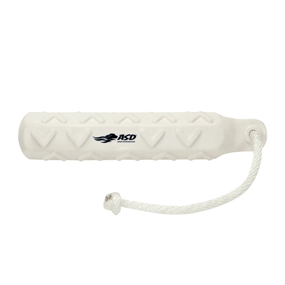 Avery ASD 2" HexaBumper Hunting Sporting Gun Dog Game Retriever Dummy | Water & Upland Mark Training Retrieval Tool | Hexagonal, Floating Design, Easy-Grip Texture, Throw Rope, White (02701)