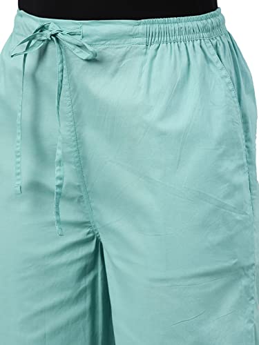 Image of GO COLORS Soft Cotton Pant Full Length for Women| Breathable, Mid Rise