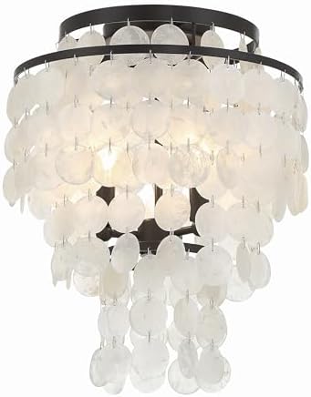 Crystorama Brielle 3 Light Dark Bronze Flush Mount