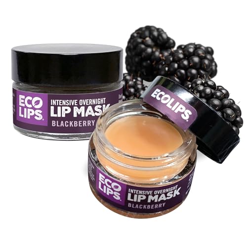 Eco Lips Blackberry Intensive Overnight Lip Mask, 2-Pack