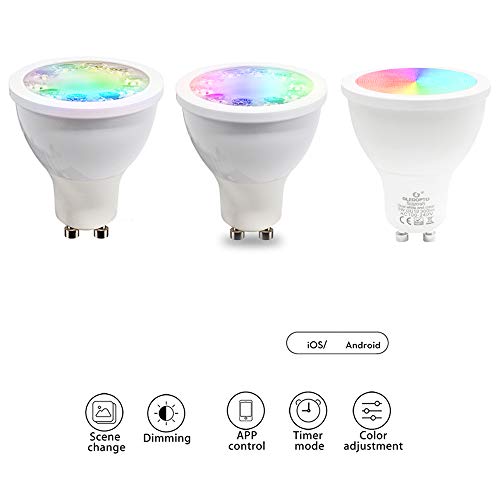 Andoer GLEDOPTO AC100-240V 5W RGB + White & Warm White Intelligent Bulb (versão Zigbee) GU10 Base So