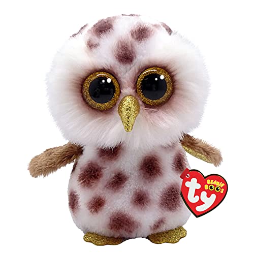 TY Whoolie Owl Beanie Boos Soft Plush Toy for Kids, Cuddly Stuffed Animal Plushie, Collectible Soft Toy Owl