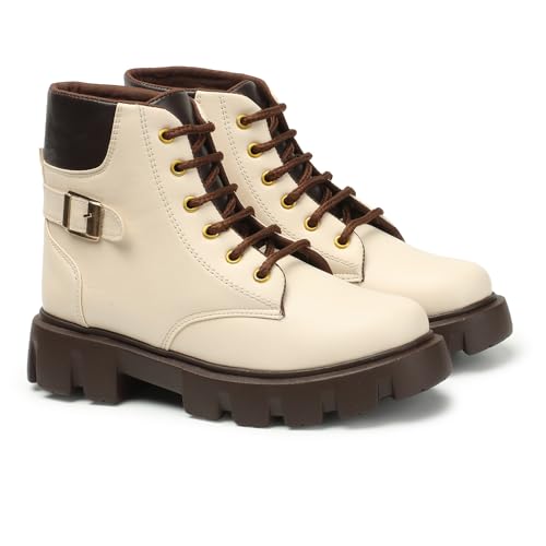 Image of PrasKing Women's Trendy Casual Boot High Ankle Heel for Girls Boot