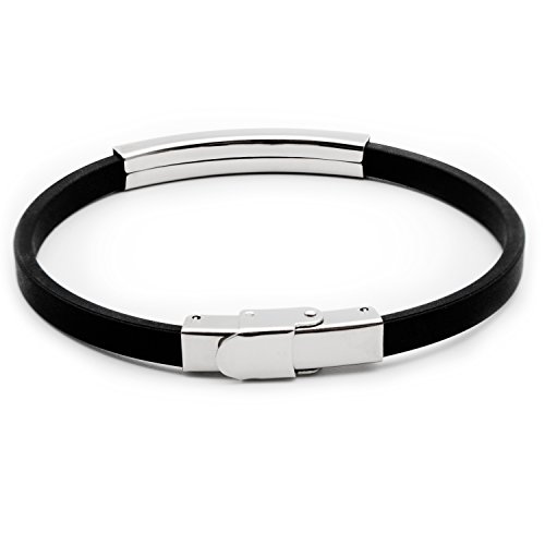 Custom Personalized Extra Narrow Silicone Bracelets, Id Bracelets For Men Women Kids Running #TOP1