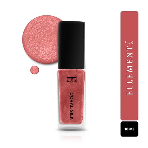 Image of CORAL SILK Vegan Nail Polish Coral Color | Long Lasting Chip Resistant Formula | Quick Dry Glossy Finish | Non Toxic & Cruelty Free Nail Paint for Women | 10 ml