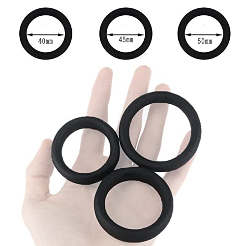 [Alip] ペニスリング コックリング シリコンリング 柔らかい 3点セット ペニスサック アダルトグッズ ペニス装着グッズ 弾力性 防水 締め付け感がよい - 画像4