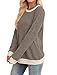 Sampeel Sweaters for Women Early Fall Fashion 2025 Outfits Must Haves Long Sleeve Shirts Cute Tunic Tops Loose Fit Dressy Old Money Clothes Fall Chocolate Brown M