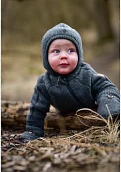Mikk-Line Baby Woll-Overall Merinowolle gebürstete Wolle blue nights kaufen