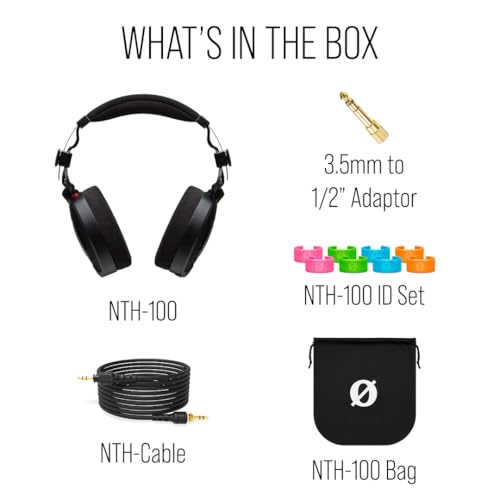 NTH-100 Cuffie sovraurali professionali NTH-100 per la creazione di contenuti, la produzione musicale, il missaggio e l'editing audio, i podcast, le registrazioni in loco (nero) - Cuffia gaming - Immagine 9