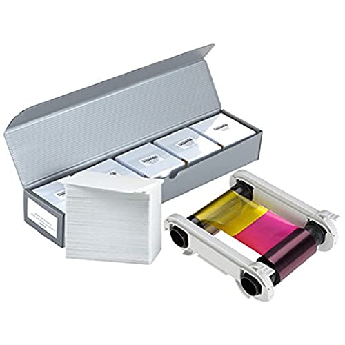 Kit Evolis cinta color YMCKO + 500 tarjetas PVC miniatura 1