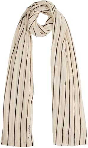 Tommy Hilfiger Damen Schal Script Chiffon Schlicht Elfenbein (Soft Cream) Einheitsgröße