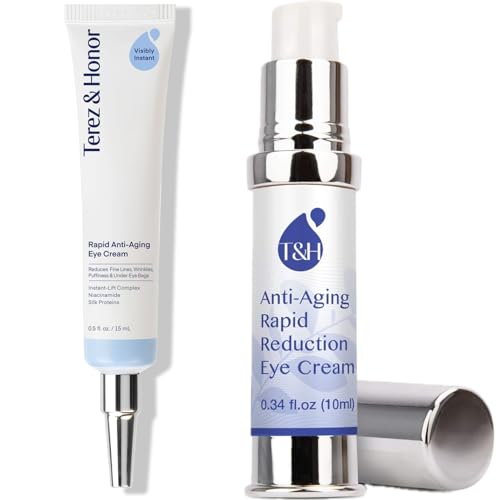 TEREZ & HONOR Rapid Anti-Aging Reduction Under-Eye Cream - Visibly and Instantly for Under Eye Bags, Puffiness, Dark Circles, Fine Lines & Wrinkle