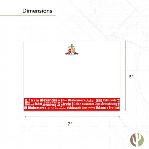 Image of Desert Cactus Kappa Alpha Psi 10 Pack Notecards KAP Yo Nupe Divine 9 Stationery Cardstock Includes Envelopes Memo Party Thank You (Notecard Design J)