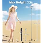 TONEOF 68" Magnetic Selfie Stick Tripod with Aluminum Strong Magnetic Holder for Magsafe, 360° Rotatable Travel Phone Tripod Stand with Metal Ring & Rechargeable Remote for iPhone/Android（Black） - Image 4
