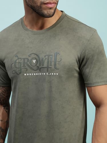 Image of Lux Nitro Men's Cloud Burst Printed Half Sleeve T-Shirt | Cotton Blend Round Neck Tee | Regular Fit Casual Wear