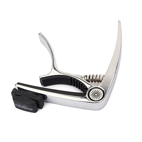 OFFSCH ギターカポ 亜合製 耐久性のあるデザイン エレキギター アコースティックギター ウクレレ対応 コンパクトで持ち運びやすい