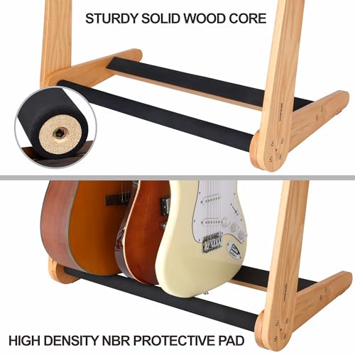 Support de guitare en bois Nefelibata contre les chutes d'instruments