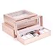 Yzibei Cas SpéCial pour Les Femmes Femme Fille Ami Montres-Bracelets BoîTe de Rangement Recueillir Rose PU Cuir 6 Grilles Mode Armoire Cadeau 6 Fentes Or Rose 339113A1