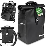 ToyGem Fahrradtaschen für Gepäckträger 29L, 3-in-1 Fahrradtaschen Geeignet als Gepäckträgertasche, Rucksack & Umhängetasche-100% Wasserdicht, Fahrradtasche mit Reflektoren & Laptoptasche