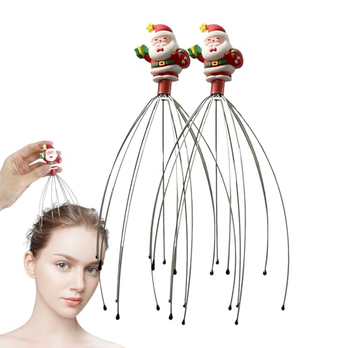 Grattacapelli - Artiglio per massaggio alla testa del cuoio capelluto di Natale, grattacapelli - Artiglio per massaggio alla testa di Natale, strumento di massaggio alla testa portatile e Imtrub