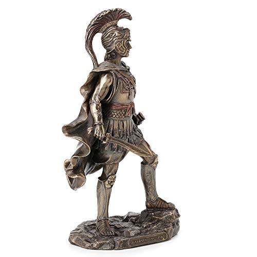 Estatua Decorativa Guerrero Alejandro Magno 24.77 cm Bronce miniatura 4