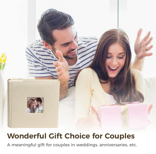 Wedding Anniversary Photo Album, Photo Album With 4 X 6 Inches 200 Pockets, Cloth Cover Photo Albums For Couples, Babies, Kids, Weddings, Anniversaries, Vocations #TOP2