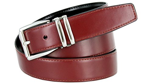 Men's Reversible Genuine Smooth Leather Dress Casual Belt 1-1/8" = 30mm wide2