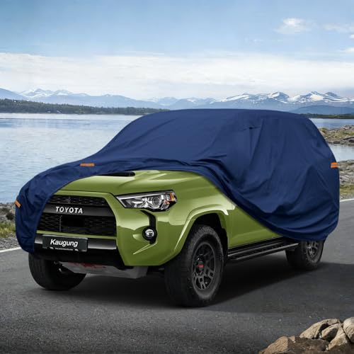 Image of Kaugung Custom Fit SUV Car Cover for Toyota 4Runner (2002-2026), Heavy Duty Waterproof All Weather Outdoor Protection, Breathable Full Exterior Cover with Vent, Rain Sun Snow UV Proof