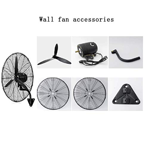 Ventilateur mural industriel avec oscillation 90 degrés et câble 3m