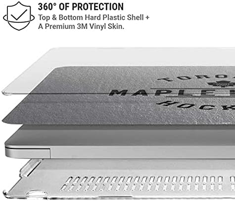 Skinit Case + Skin Compatible with MacBook Air 13in M1 (2021) - Officially Licensed NHL Toronto Maple Leafs Black Text Design